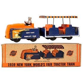 1939 Arcade NY World's Fair Tractor Train in Original Box