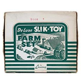 c.1948 Lansing, Slik-Toy Deluxe Farm Set in Original Box