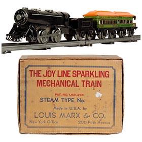 c.1931 Marx 4pc. Joy Line Mechanical Train Set in Original Box