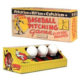 1958 Marx, Electric Automatic Baseball Pitching Game in Original Box