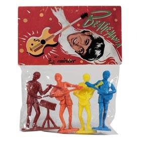 c.1980 Beatlemania, 4 Marx-like Playset Beatle Figures in Sealed Original Bag
