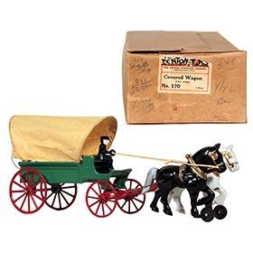 1950 Kenton, No. 170 Two Horse Covered Wagon in Original Box