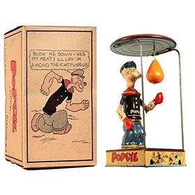 1932 Chein, Popeye (Overhead) Bag Puncher in Original Box