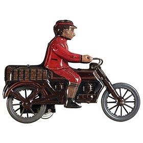 c.1920 Distler, Clockwork Messenger Boy Motorcyclist