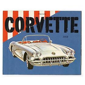 1958 Chevrolet Corvette Convertible; Dealers Original Fold-Out Color Brochure