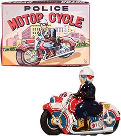 c.1955 Usagiya Toys, Police Motorcycle in Original Box