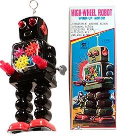 1967 Yoshiya, High Wheel Robot in Original Box w/inserts