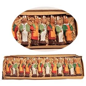 c.1920 Germany, 12 Composition Easter Bunny Figures in Original Box