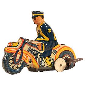 1936 Marx, Clockwork Mystic Motorcycle Cop, Version 1