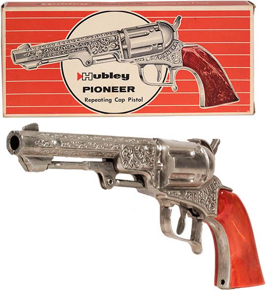 1950 Hubley, Pioneer Repeating Cap Pistol in Original Box