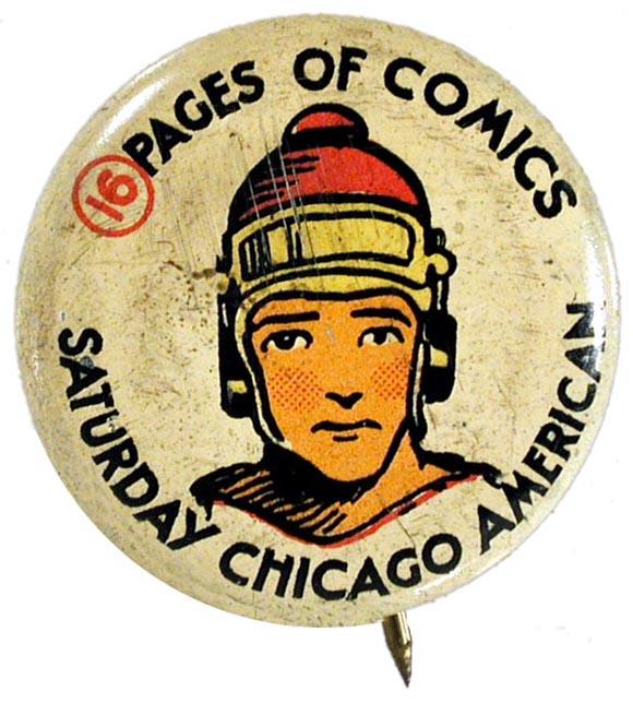 c.1934 Greenduck Co., Buck Rogers Saturday Chicago American Litho Button