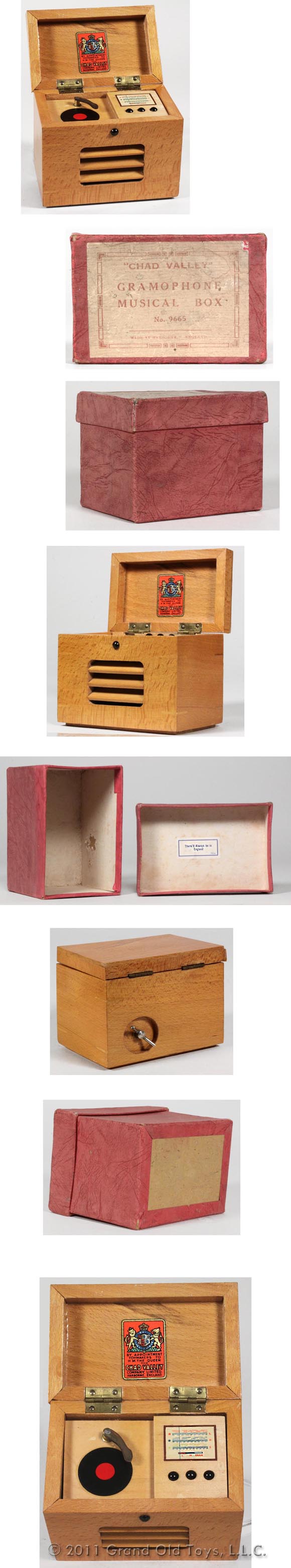 c.1955 Chad Valley Gramophone Musical Box In Original Box