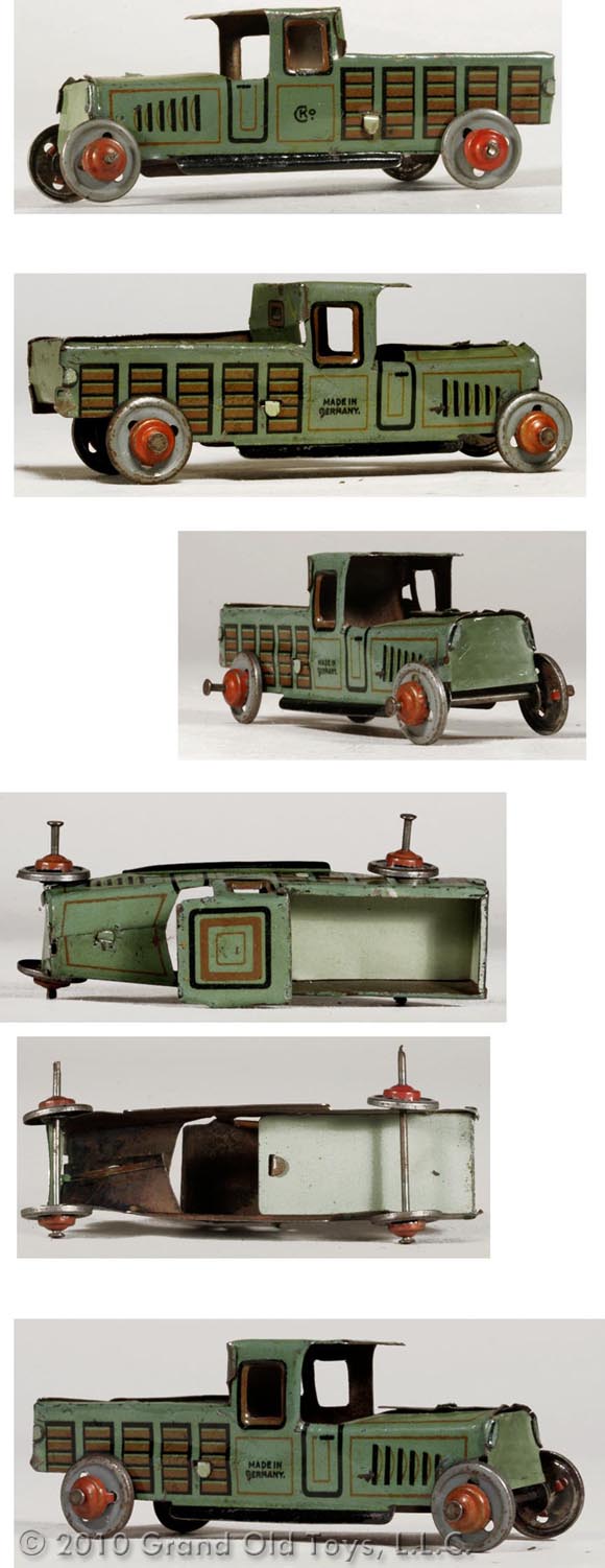 c.1925 Kellerman Tin Penny Stake Bed Truck