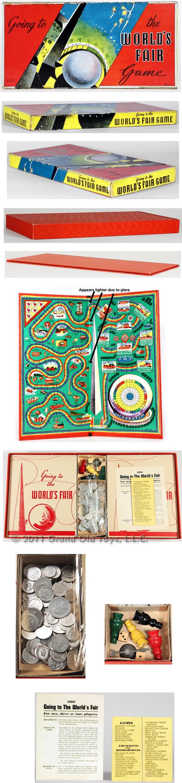 1939 Milton Bradley, Going To The World's Fair Game