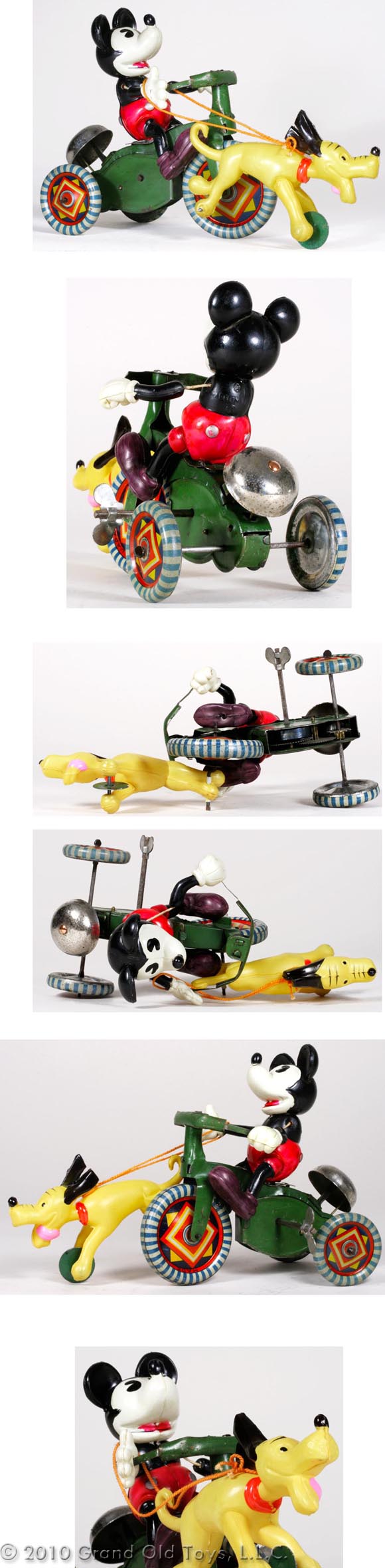 c.1933 Mickey Mouse On Tricycle with Pluto Running