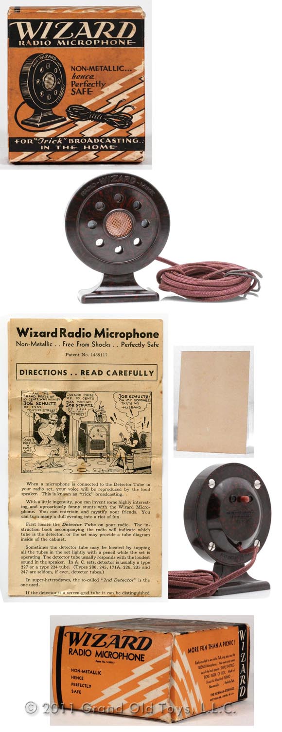 c.1925 Wizard Radio Microphone In Original Box