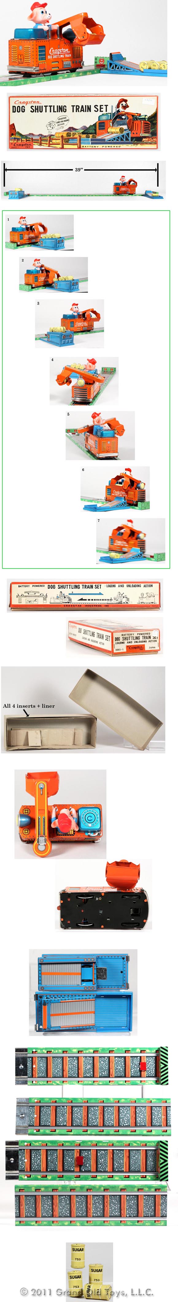 c.1955 Yonezawa Dog Shuttling Train In Original Box