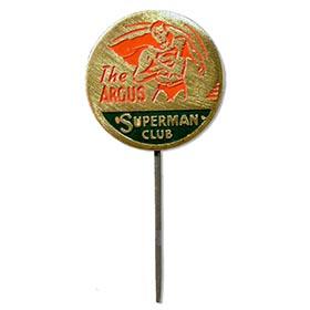 1947 Superman Club, The Argus, Australian Newspaper Stick Pin Premium