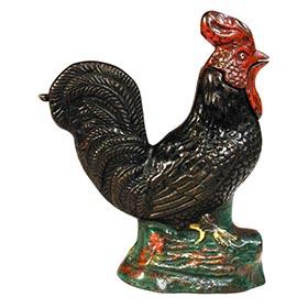 c.1880 Kyser and Rex Co., Cast Iron Mechanical Rooster Bank