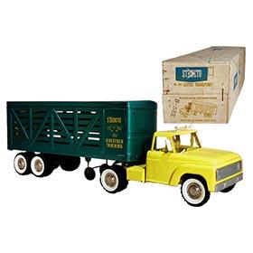 c.1960 Structo, Cattle Transport Tractor Trailer Truck in Original Box