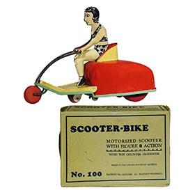 1937 Buffalo Toy & Tool Works, Scooter-Bike (Bathing Beauty) in Original Box