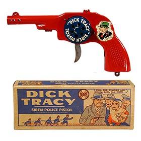 1935 Marx, Dick Tracy Siren Police Pistol in Original Box