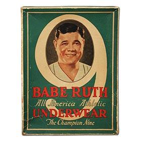 c.1930 Babe Ruth, The Champion Nine All America Athletic Underwear in Original Box