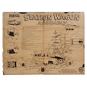 c.1953 Marx, Original Assembly Instructions for Fix-All Station Wagon