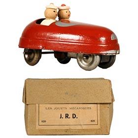 c.1940 JRD Les Jouets MÃ©canique, Bumper Car in Original Box