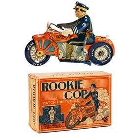 1933 Marx, Police Rookie Motorcycle Cop in Original Box