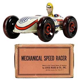 c.1950 Marx, No.2 Mechanical Speed Racer in Original Box