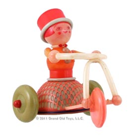 c.1928 Clockwork Girl Riding Tricycle