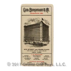 1918 Borgfeldt Co. Promotional Celluloid Calendar