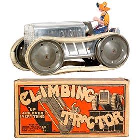 1930 Marx Aluminum Climbing Tractor in Original Box