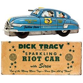 c.1949 Marx Dick Tracy Sparkling Riot Car in Original Box