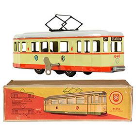 c.1950 Gunthermann, No.846 Clockwork Reversing Trolley Bus in Original Box